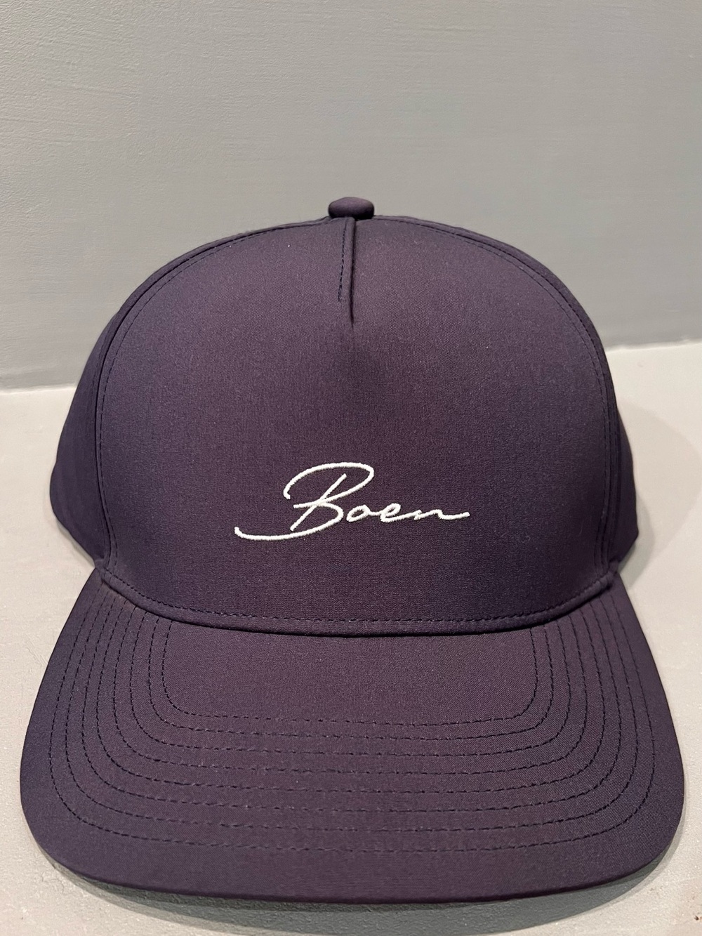 Boen Script Logo Baseball Cap - Deep Navy Blue